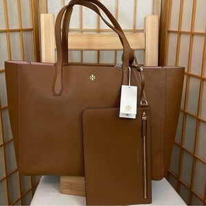 Tory Burch Brown Leather Tote Bag